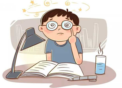 挑灯夜读卡通图示意图 挑灯夜读卡通图示意图