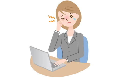 眼睛疲劳卡通图