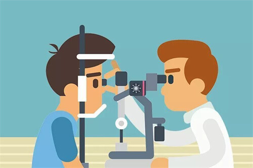 医生测视力漫画图