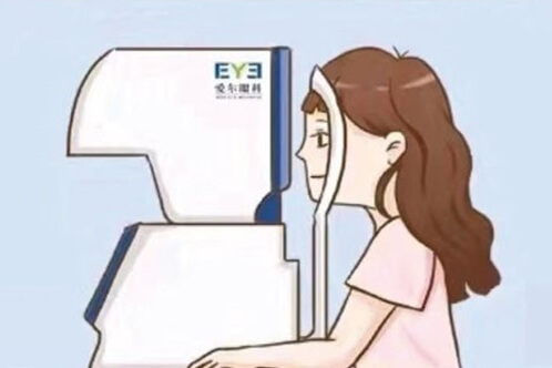  茂名电白爱尔眼科视光医院眼睛检查漫画图