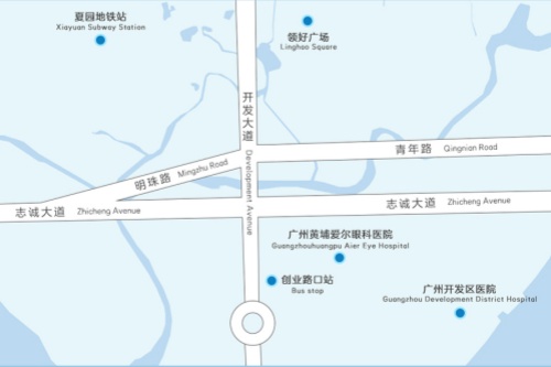 广州黄埔爱尔眼科医院地图示意图