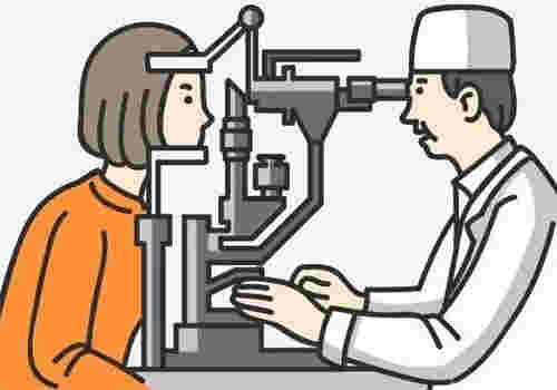 近视眼检查示意图