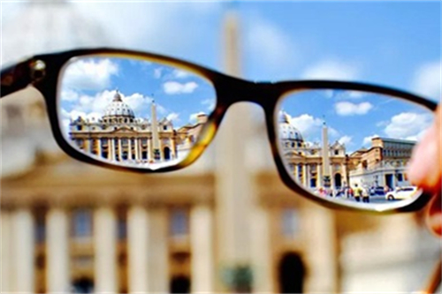 近视戴眼镜视角图